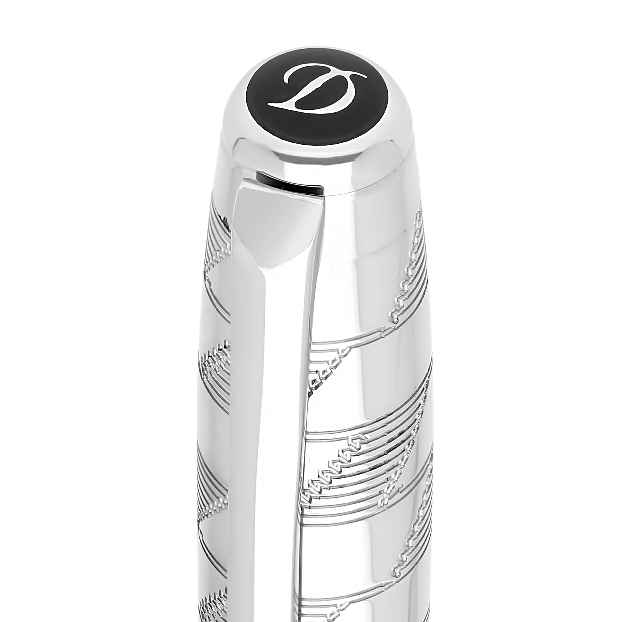 S.T. Dupont Line D Eternity Monogram 1872 Silver Large Fountain